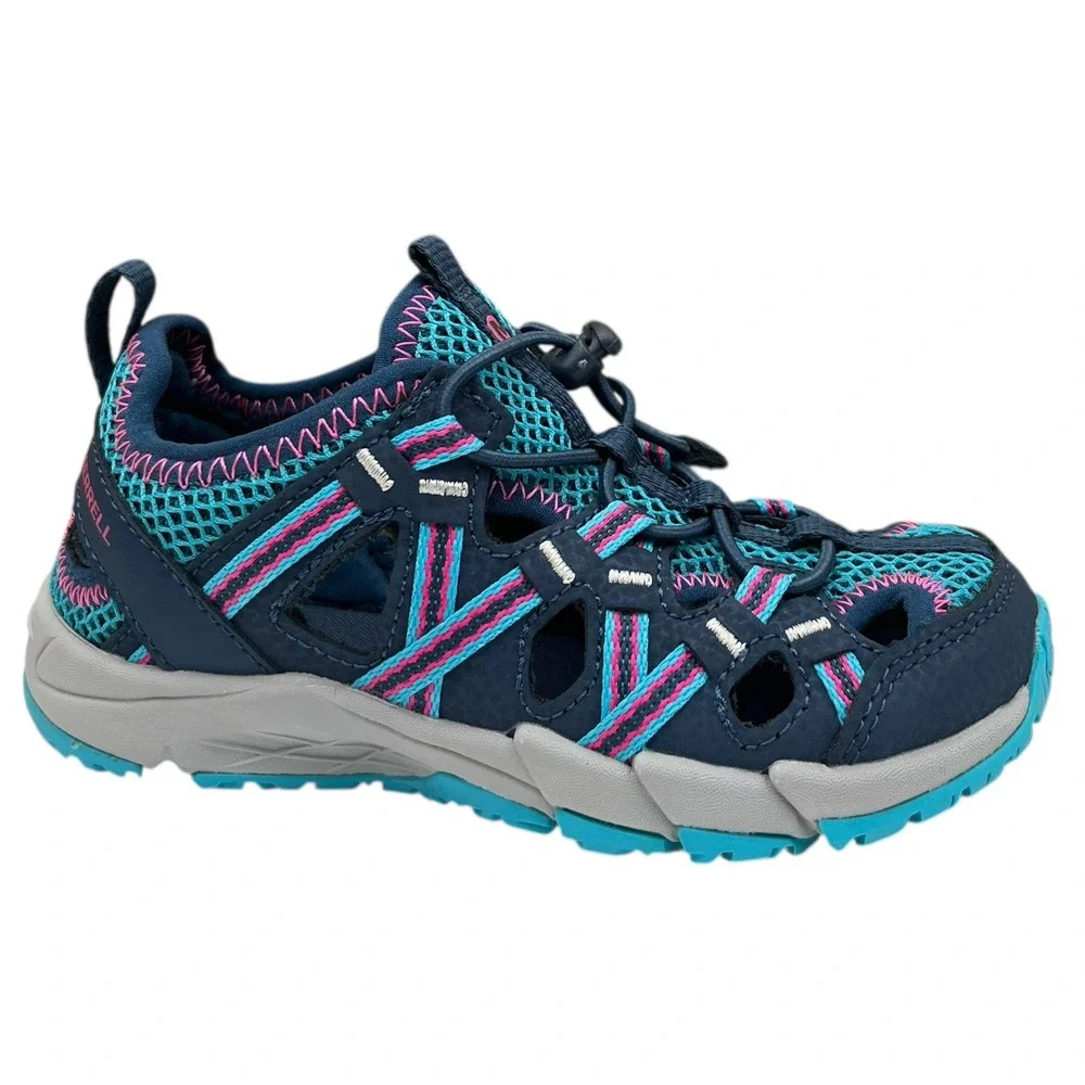 Merrell Little Girl's Sport Sandals Size 11 Aqua-Blue Water Friendly Closed‎ Toe